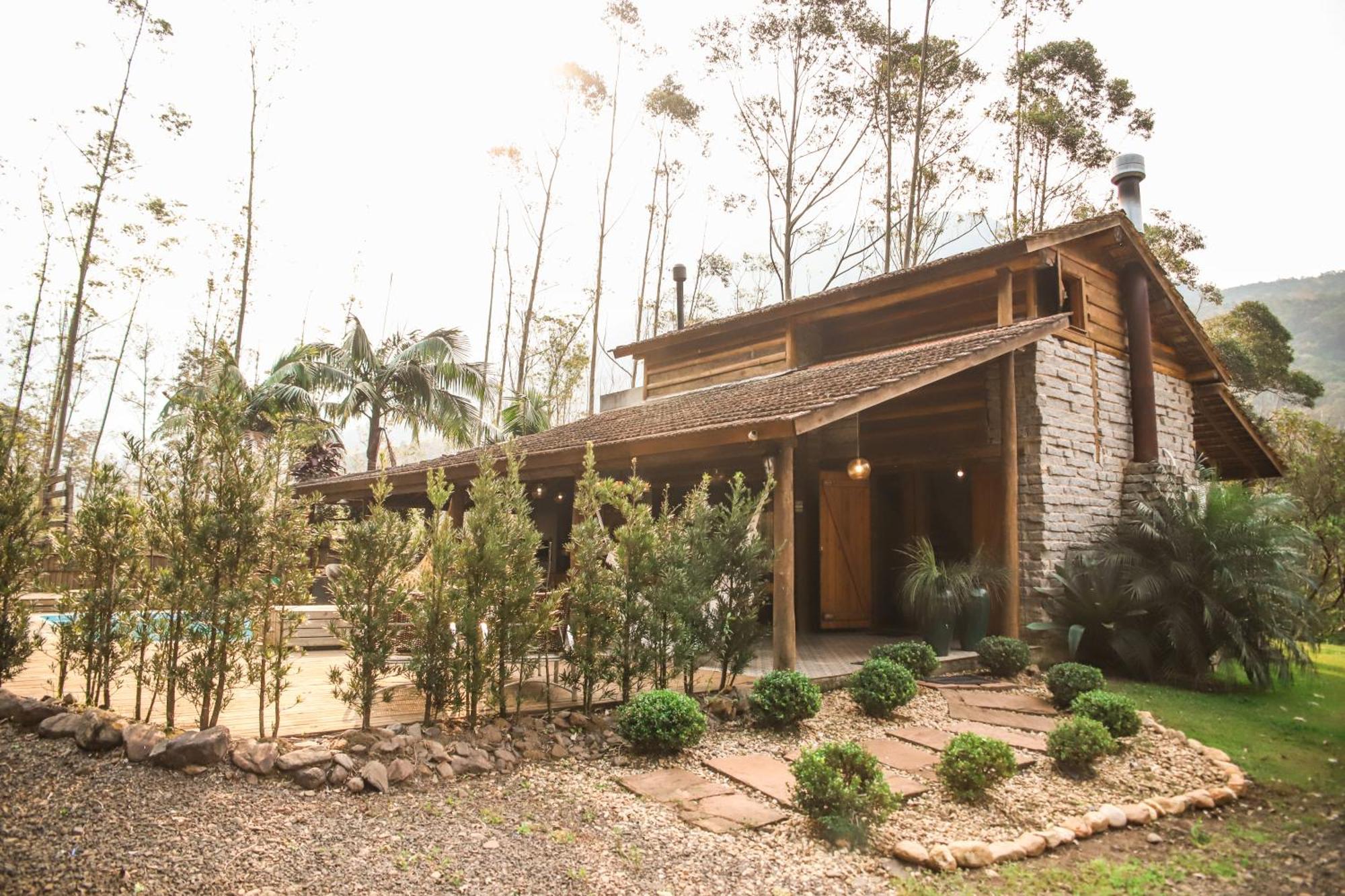 Chale Casa De Pedra, Vivenda Serra Velha, Chales De Montanha Timbe do Sul Esterno foto